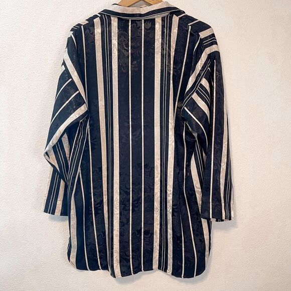 Vintage Victoria’s Secret Gold Label 90s Striped Sleep Shirt M/L - Picture 5 of 6